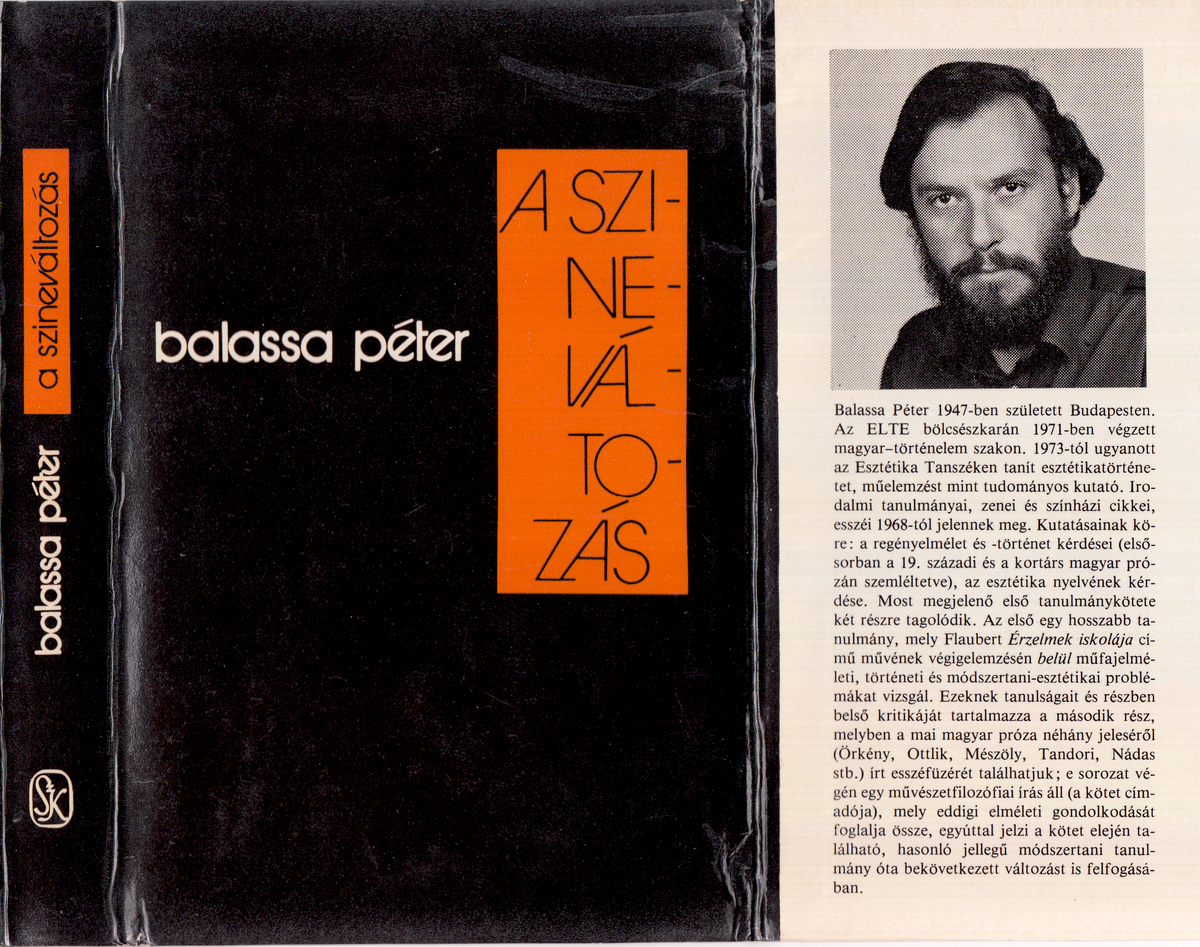 Balassa Péter: A színeváltozás, esszék, Balassa Péter | Library OPAC