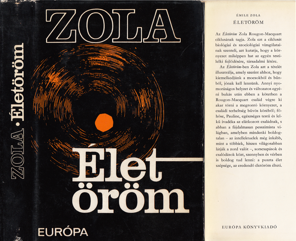 Zola, Émile: Életöröm, Zola ; (ford. Gellért György) | PLM Collection