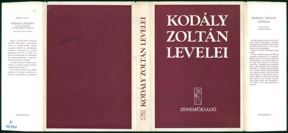 Kodály Zoltán: Kodály Zoltán levelei, Kodály Zoltán | PLM Collection