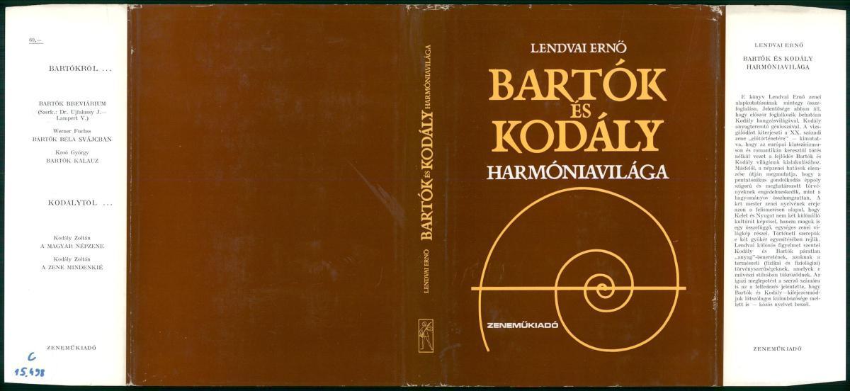 Lendvai Ernő: Bartók és Kodály harmóniavilága, Lendvai Ernő | PIM Gyűjtemények