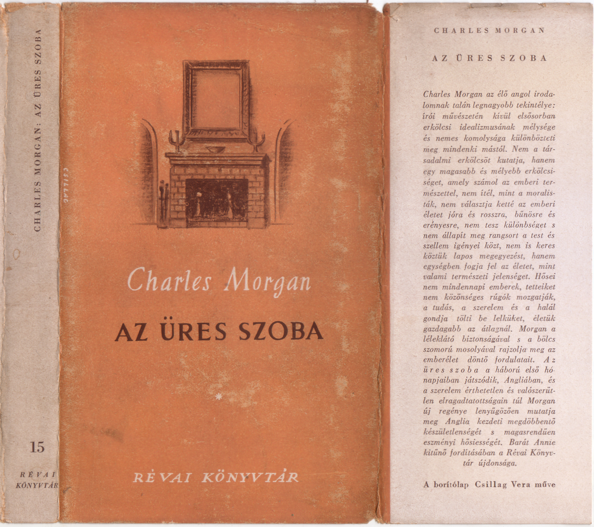 Morgan Charles, Langbridge: Az üres szoba, regény, Charles Morgan ; (ford. Barát Annie) | PIM Gyűjtemények