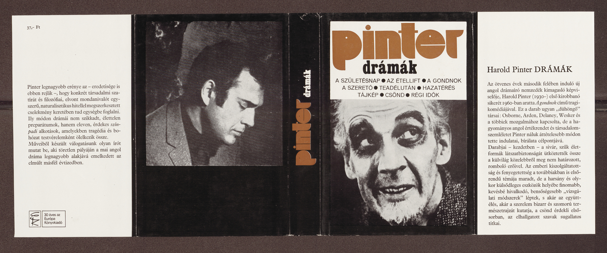 Pinter, Harold: Drámák, Harold Pinter ; [ford. többen] ; (utószó Osztrovits Levente) | PIM Gyűjtemények