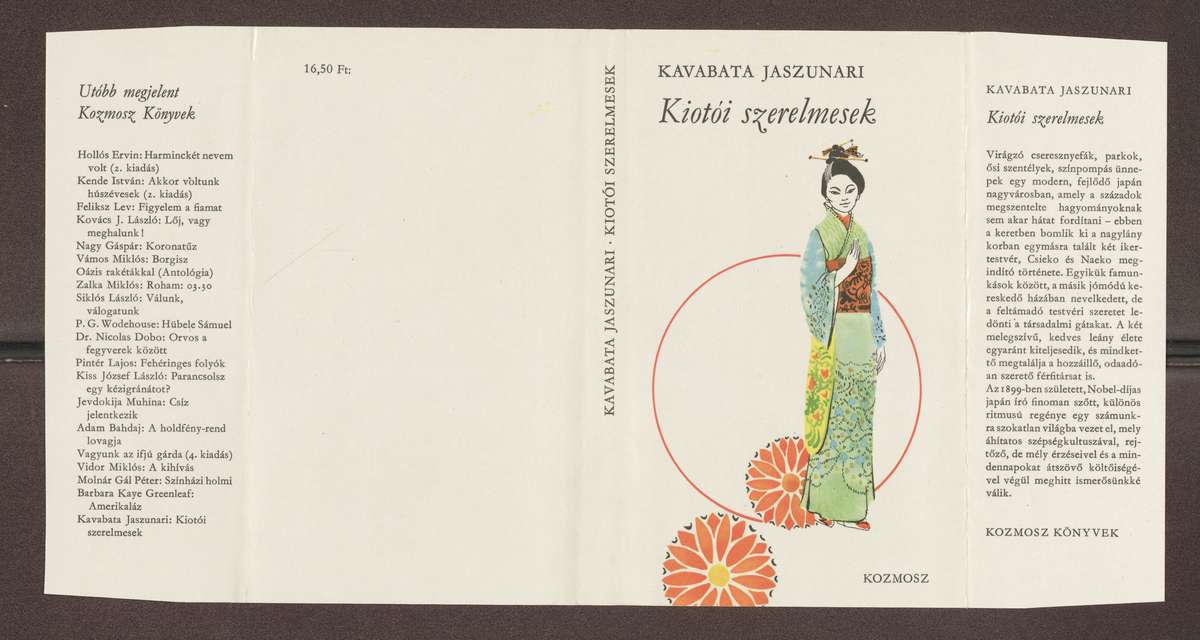 Kavabata Jaszunari: Kiotói szerelmesek, regény, Jaszunari Kavabata ; (ford. Jászay Gabriella ; ill. Csavlek András) | PIM Gyűjtemények