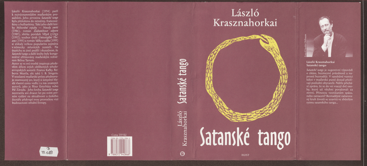 Krasznahorkai László: Satanské tango, László Krasznahorkai ; (preloz. Simona Kolmanová) ; (ill. Petra Kubáčková) | PIM Gyűjtemények