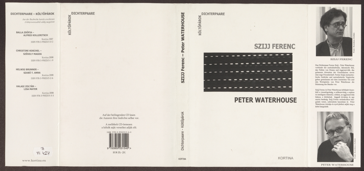 Szijj Ferenc: Szijj Ferenc - Peter Waterhousa, Gedichte zweisprachig | PIM Gyűjtemények