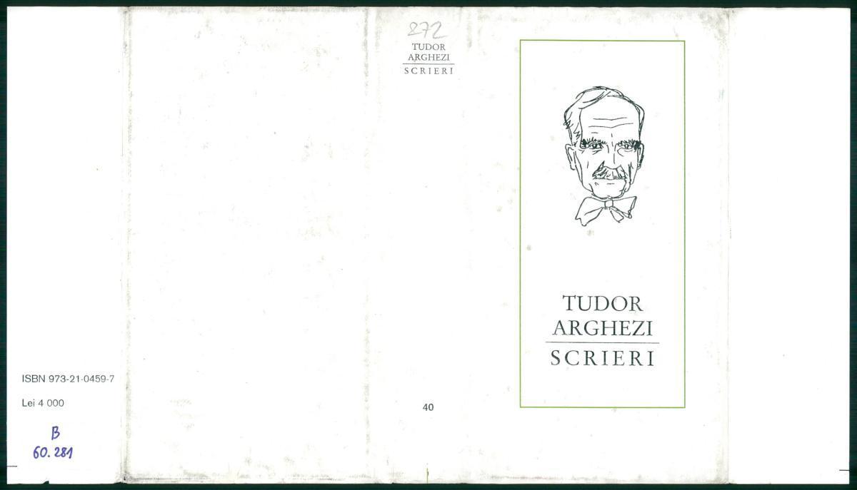 Arghezi, Tudor: Scrieri 40, Tudor Arghezi | Library OPAC
