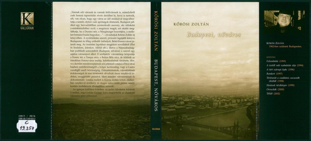 Kőrösi Zoltán: Budapest, nőváros, Kőrösi Zoltán ; fotó Czabán György | PIM Gyűjtemények