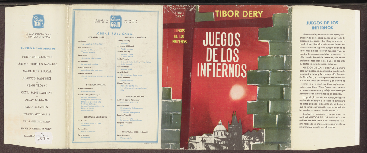 Déry Tibor: Juegos de Infiernos, Tibor Dery ; vers. espanola [ford.] Dolores Herrero Villamorí | Library OPAC