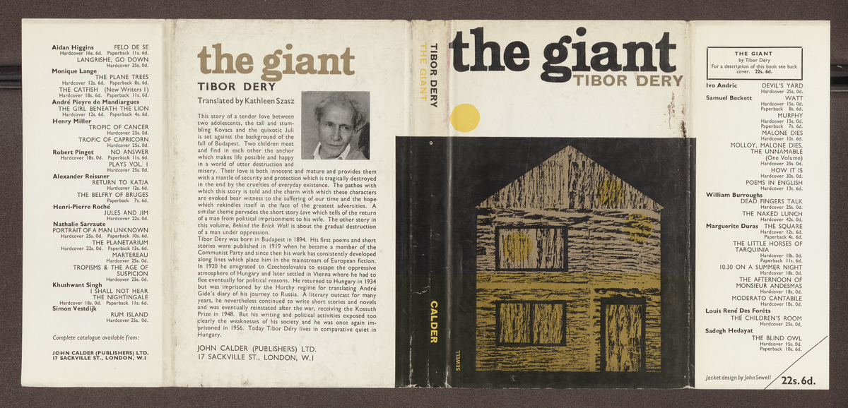 Déry Tibor: The Giant, Tibor Déry ; transl. Kathleen Szasz, Ilona Duczynska | PIM Gyűjtemények