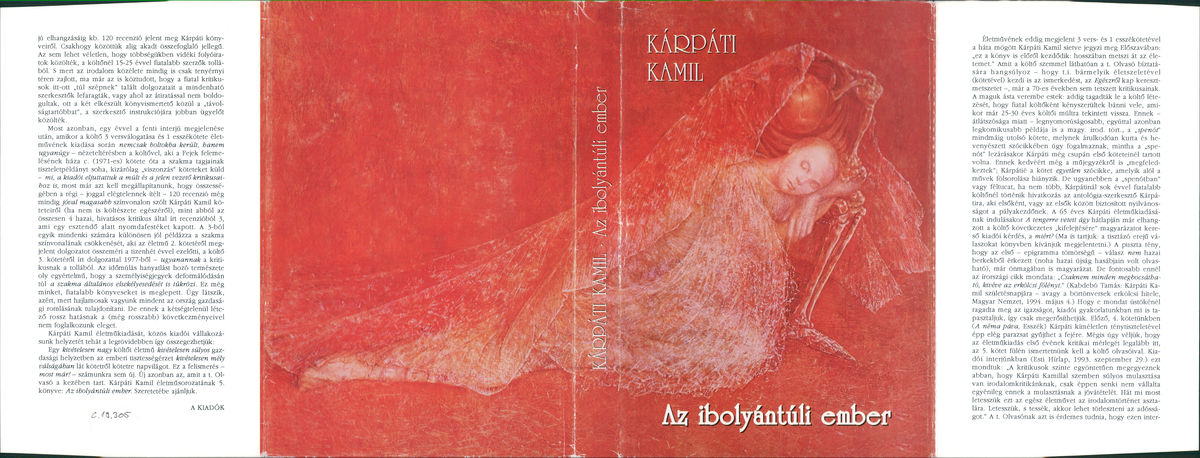Kárpáti Kamil: Az ibolyántúli ember, Kárpáti Kamil ; fotó Juhász Imre | Library OPAC