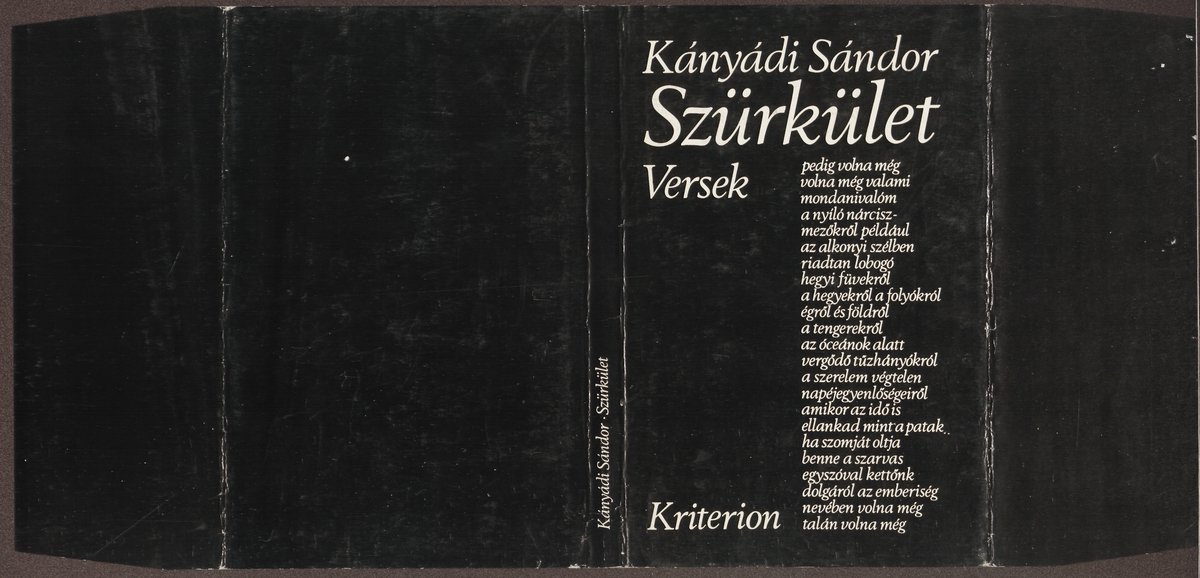 Kányádi Sándor: Szürkület, versek 1970-1977, Kányádi Sándor | PIM Gyűjtemények