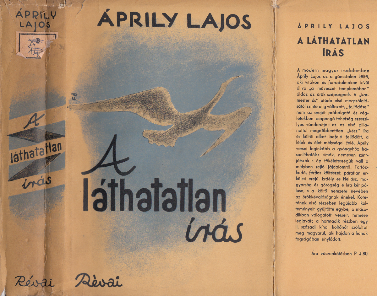 Áprily Lajos: A láthatatlan írás, versek, Áprily Lajos | PIM Gyűjtemények