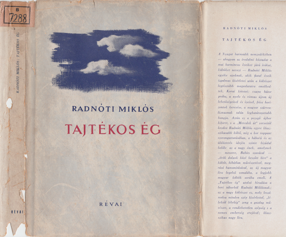 Radnóti Miklós: Tajtékos ég, versek, Radnóti Miklós | PLM Collection