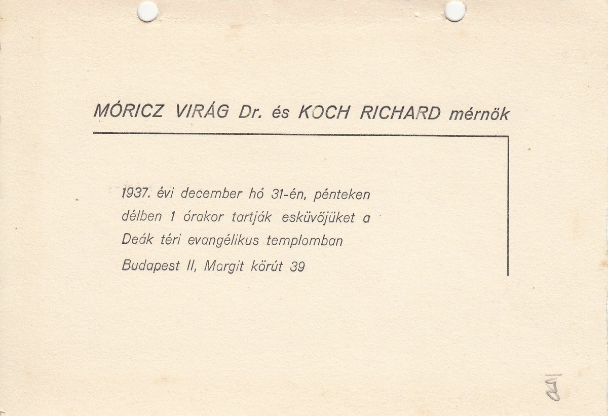 Móricz Virág és Koch Richard mérnök... | PIM Gyűjtemények