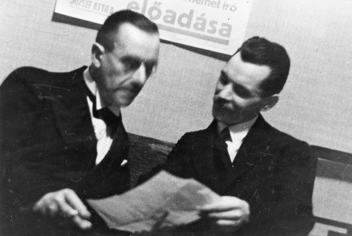 Escher Károly: József Attila és Thomas Mann | PIM Gyűjtemények